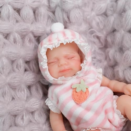 Reborn Baby Doll - 6 Inch Vinyl Closed Eyes Ages 3+