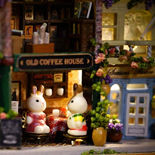 Miniature Dollhouse Assembly Kit - Happy Street Corner