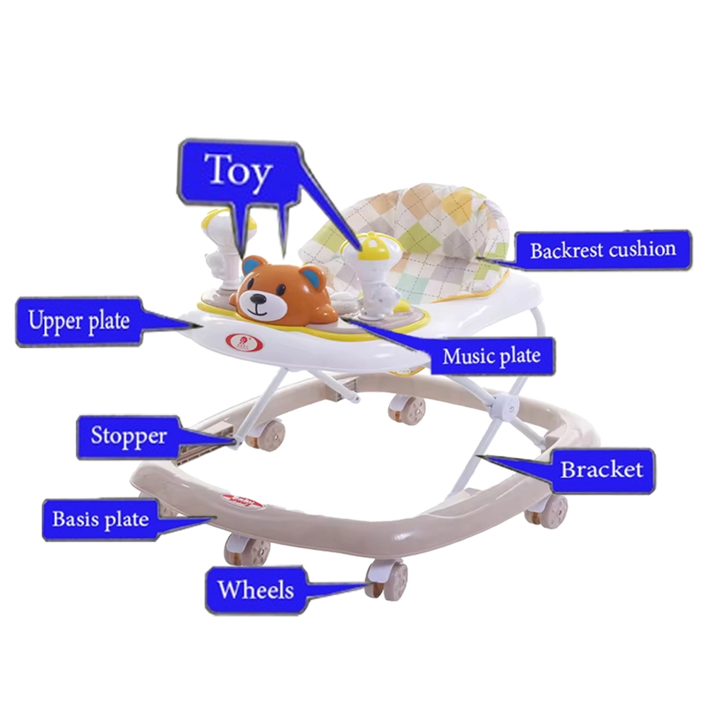 Baby Walker - Coffee + Head Protection Pillow - Blue