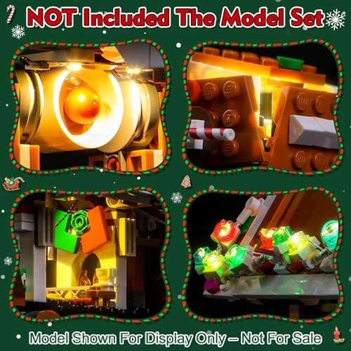 Light kit for LEGO Gingerbread AT-AT Walker 40806