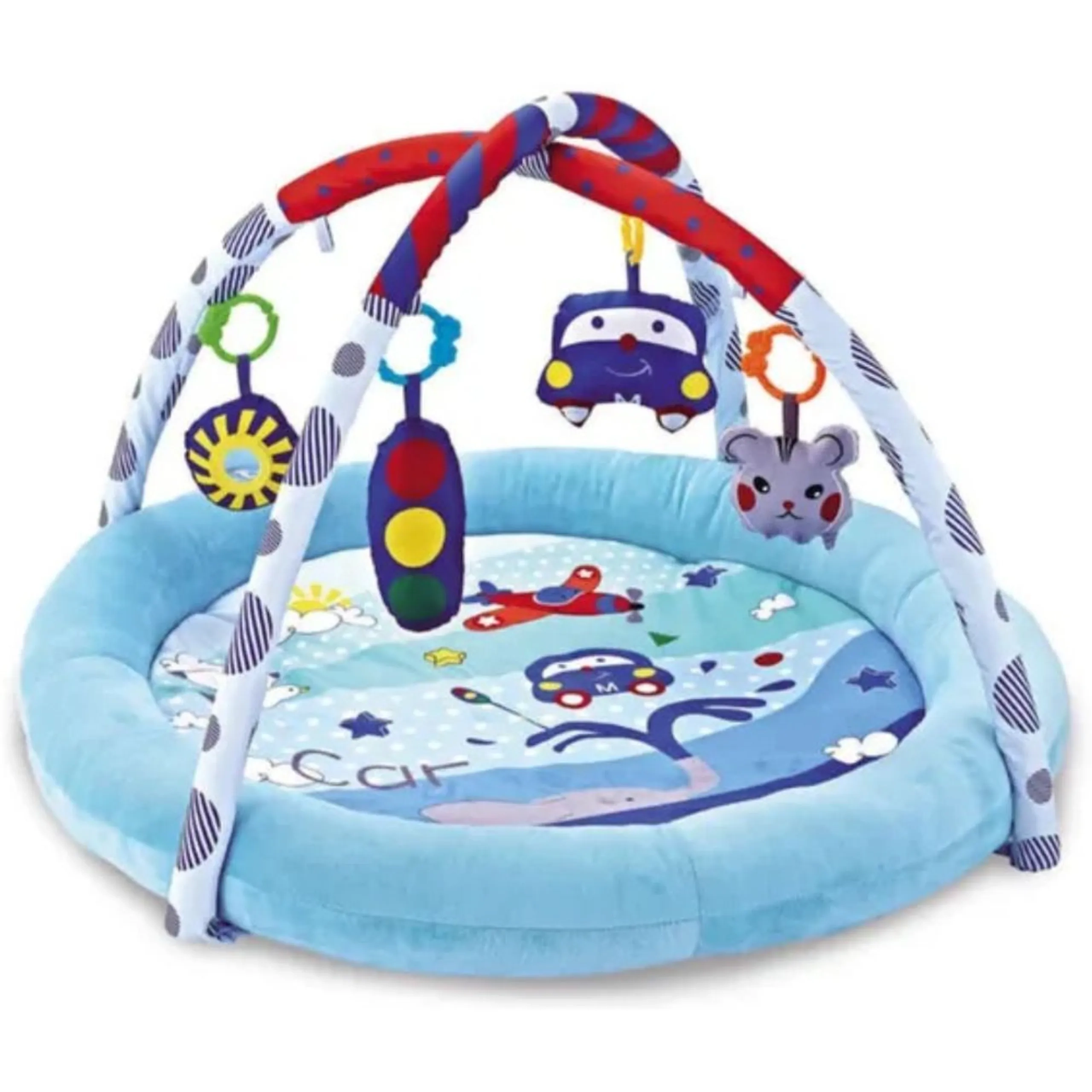 Baby Round Comfy Play Mat Activity Gym - car and airplane 0 months