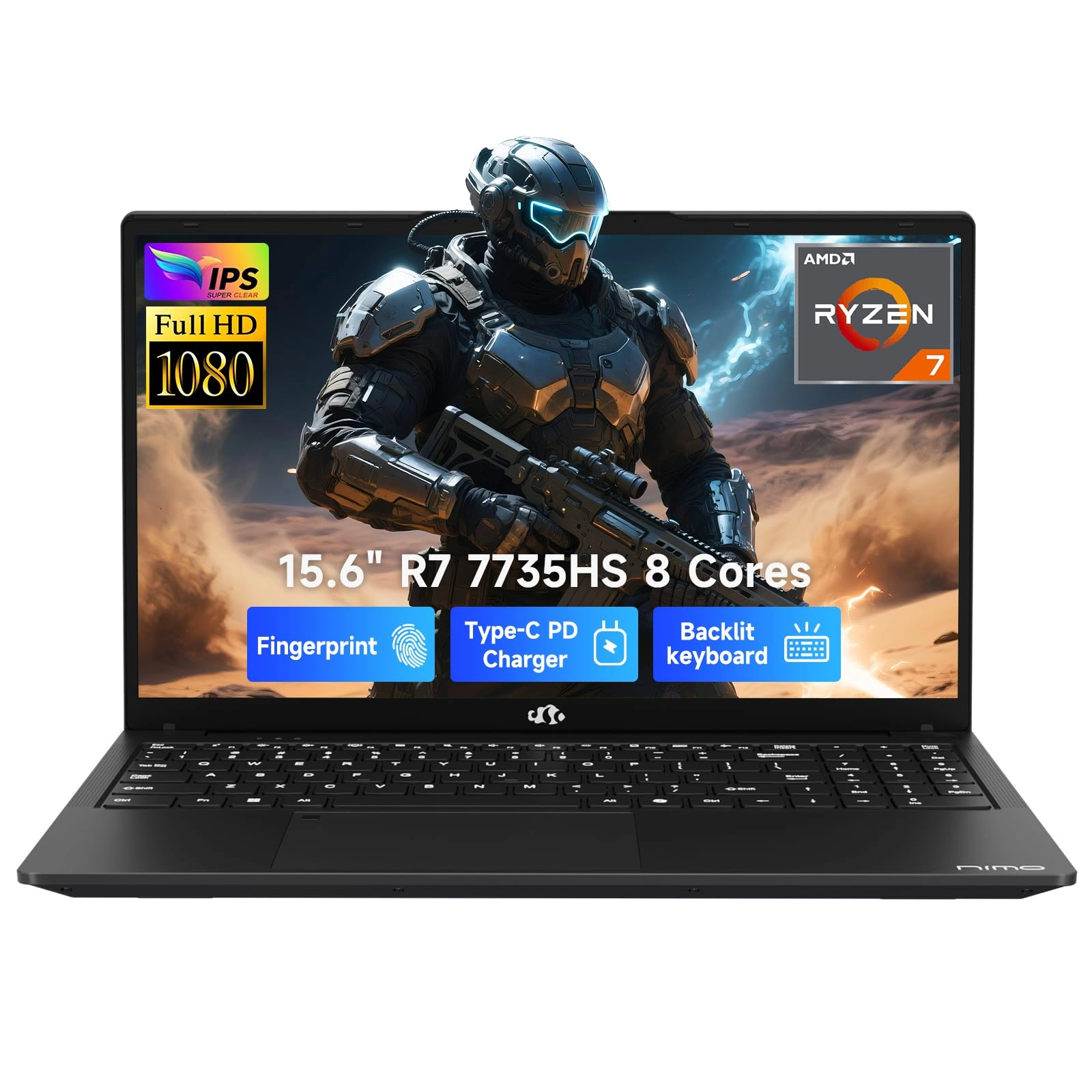 N159B - 15.6'' Ryzen 7 7735HS 16GB DDR5 1TB SSD