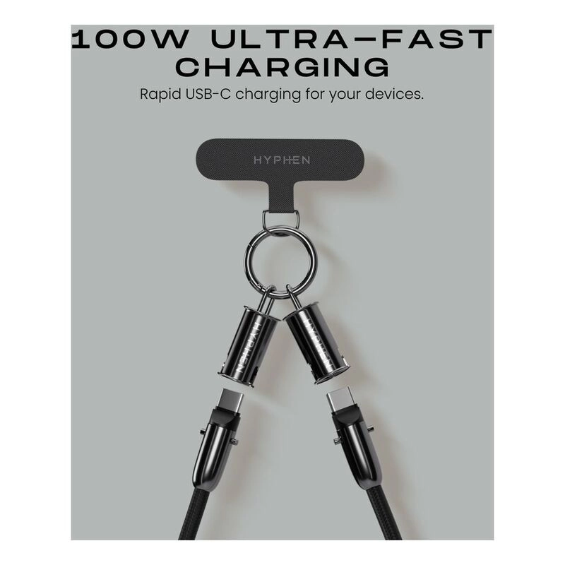Charge Cable 100W USB-C to USB-C 0.3m Braided