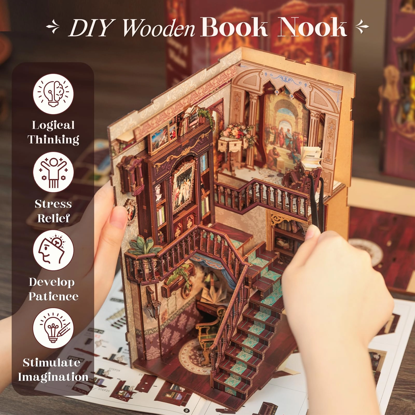 Book Nook Kit - Library of Wisdom 1:12