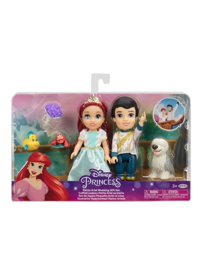 Disney Ariel Wedding Gift Set - Petite 2 Mini Doll Figures Ages 3+