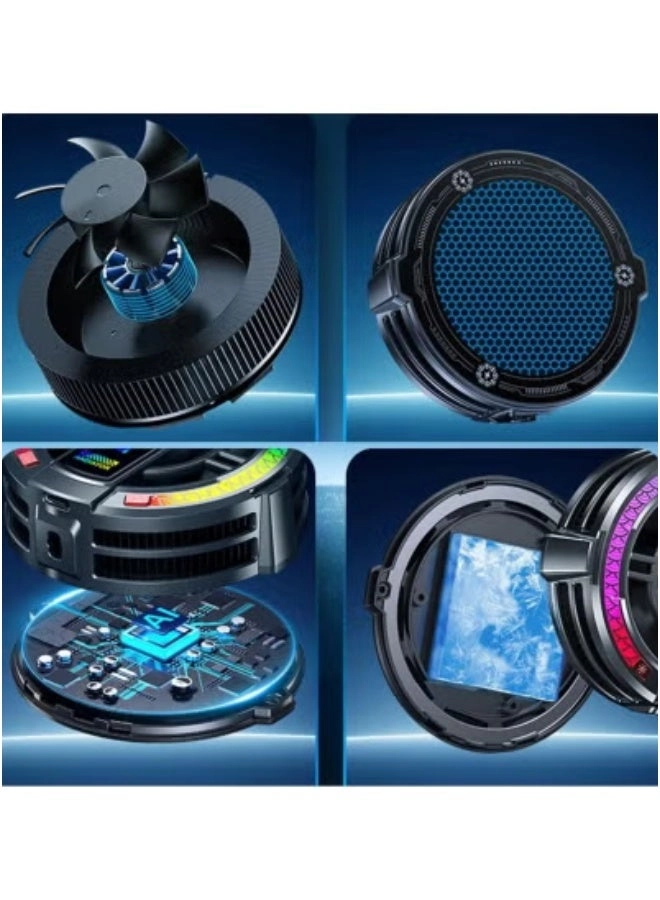 Magnetic Tablet Cooler - Cooling Fan Temperature Display