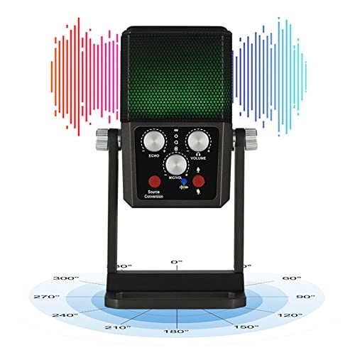 Condenser Microphone USB Microphone - Free Angle Control RGB Lighting Effects