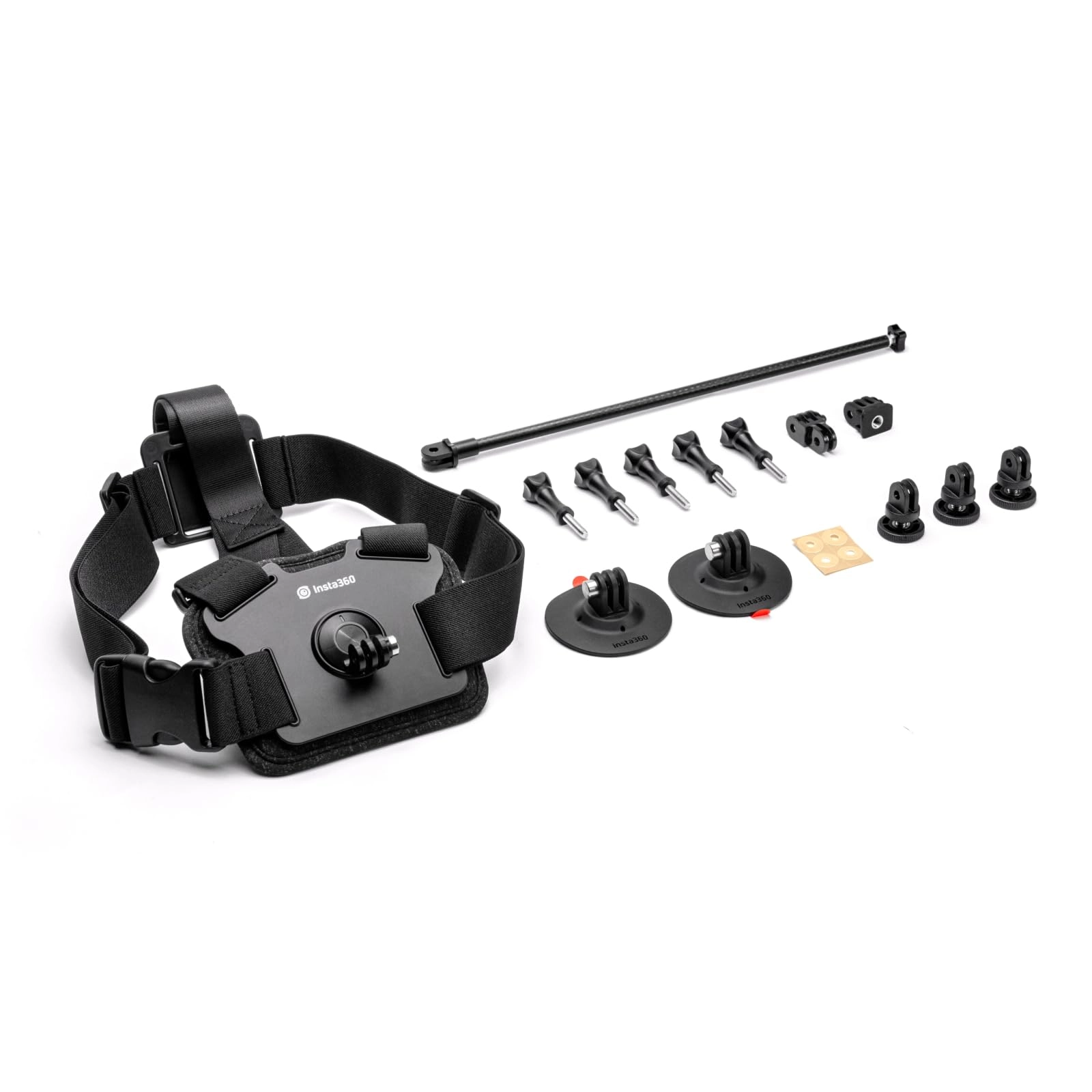 Insta360 Chest Strap + Helmet Extension Rod + Flexible Adhesive Mounts + Mounting Parts