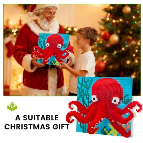 Octopus Building Block Wall Art & Table Display Kit - 9788 pcs