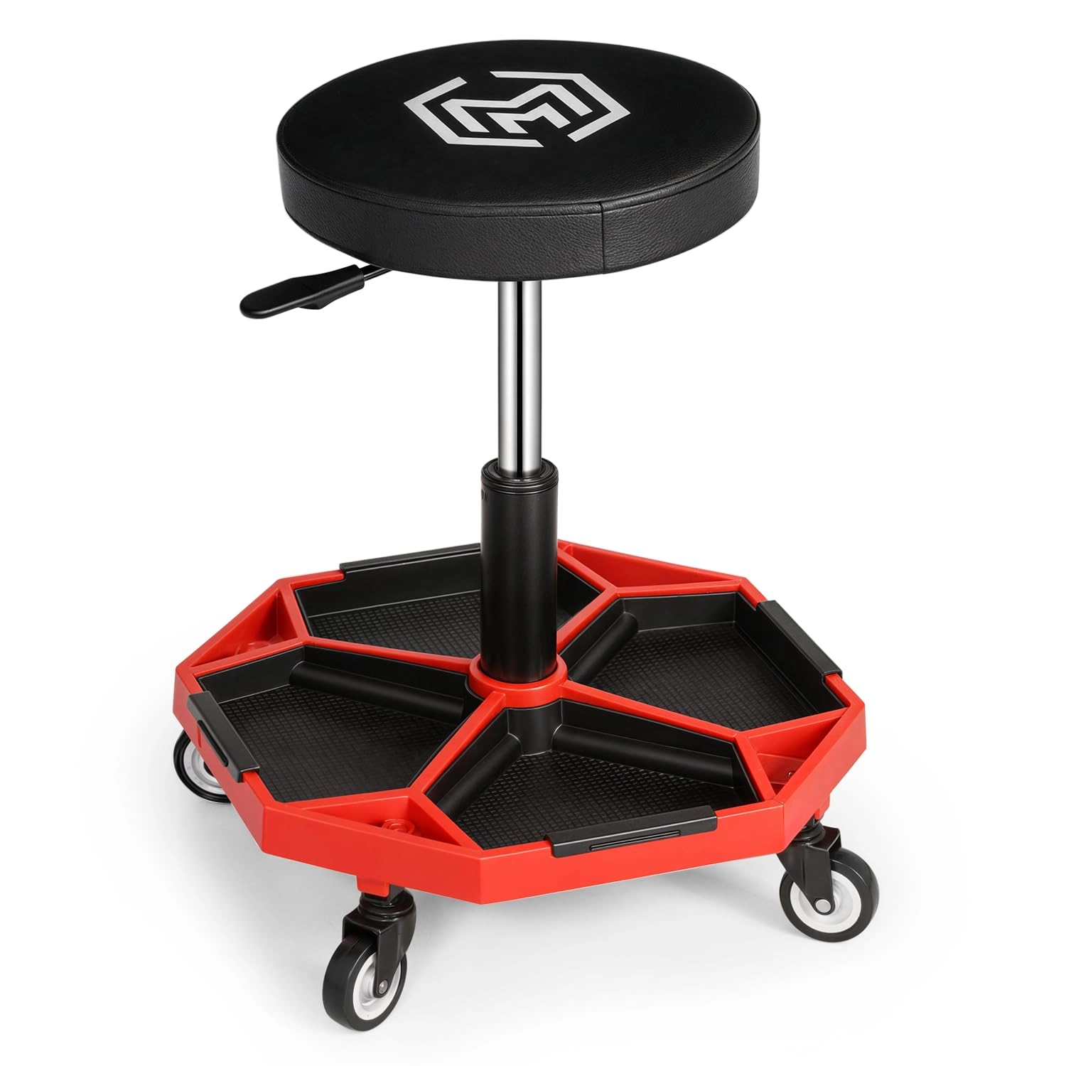 m-auto Mechanics Roller Seat - 300LBS 16.5"-22" Adjustable Red