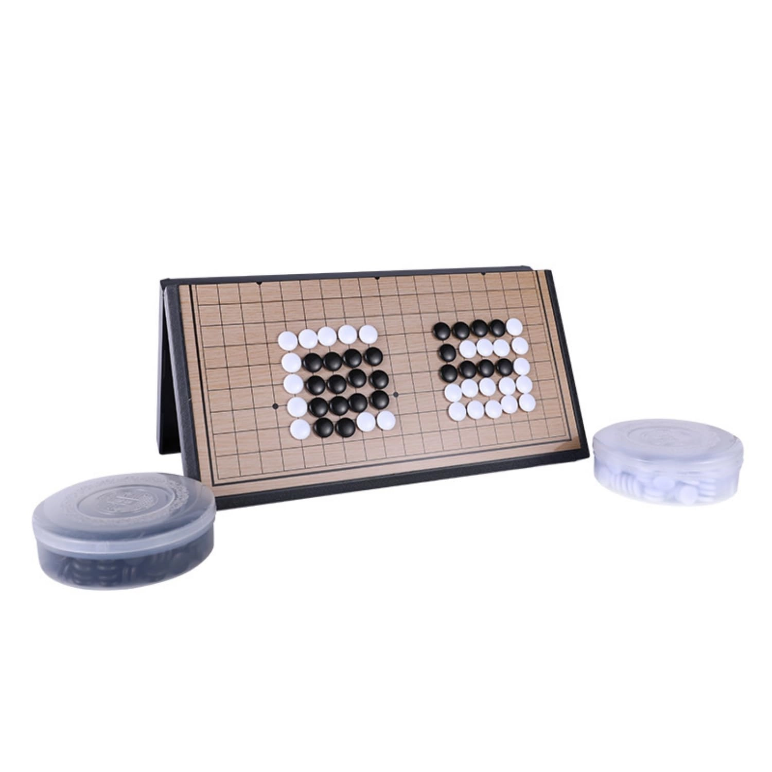 EMULATE Go Board - Magnetic Travel Black and White Pieces