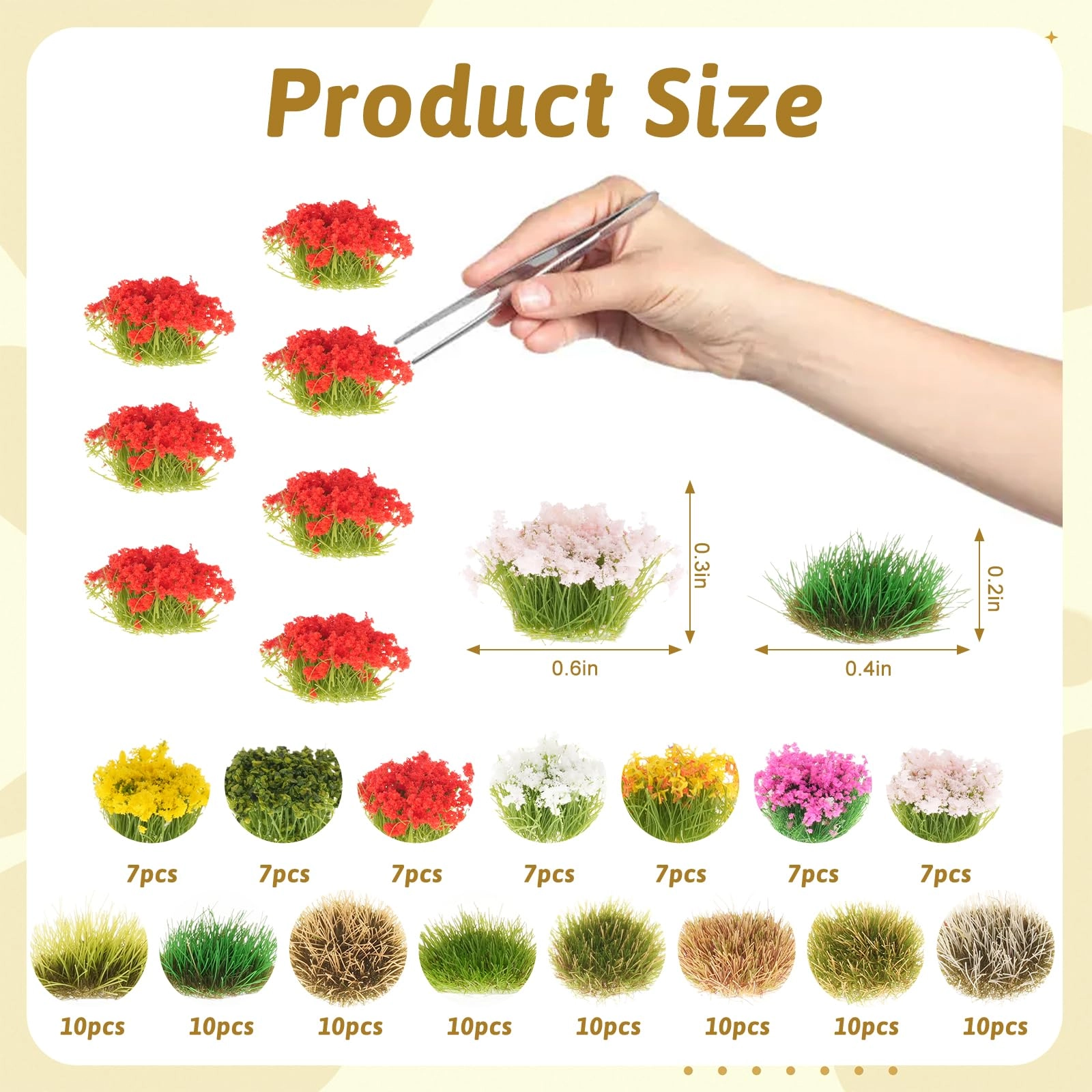 Static Grass Tuft - 129pcs 1:72-1:35