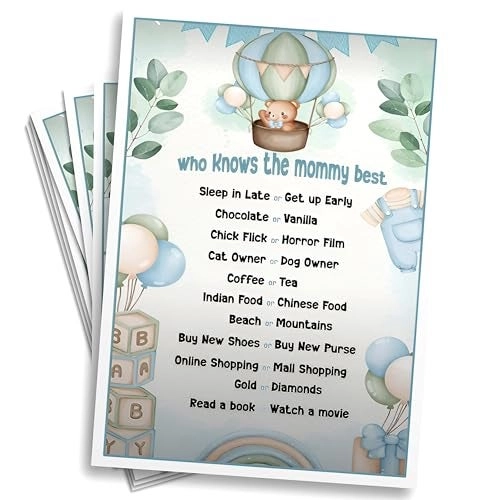 AllNeedz Baby Shower Game Cards - 15pcs