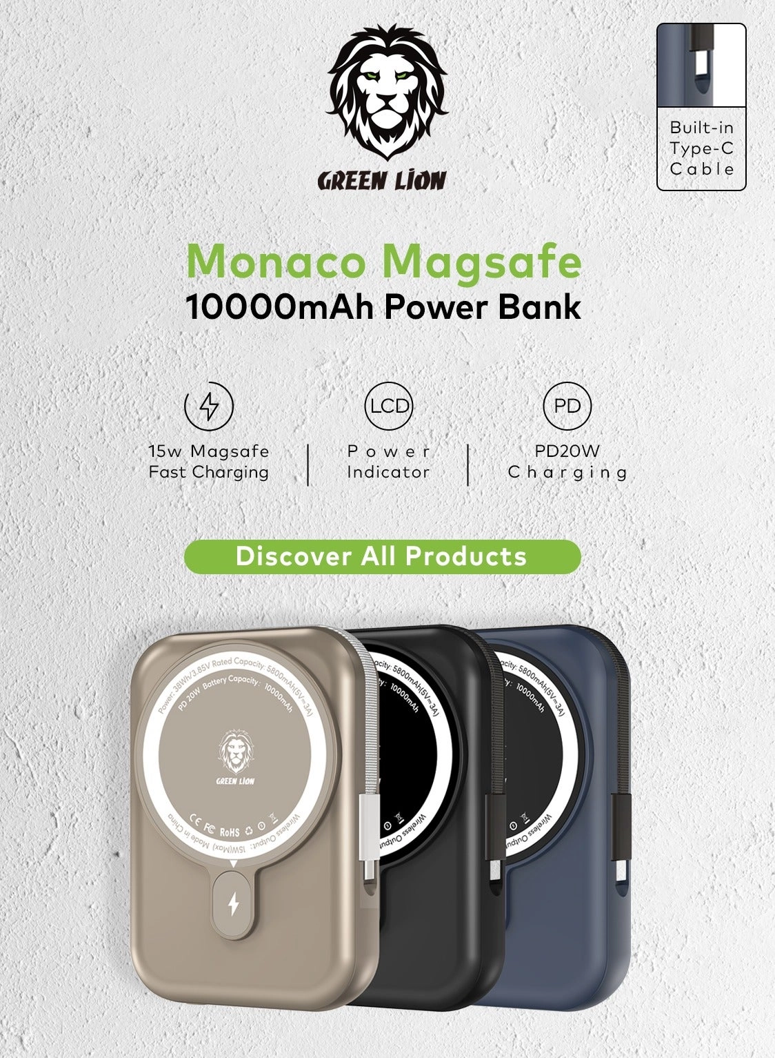 Monaco - 10000 Watt-hour 15 Watt MagSafe