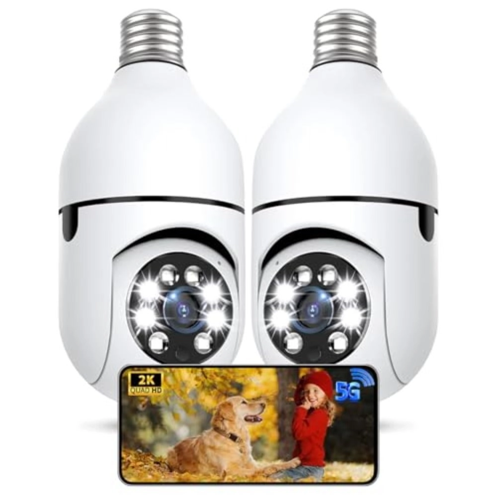 Generic Light Bulb Security Camera 2K Pack