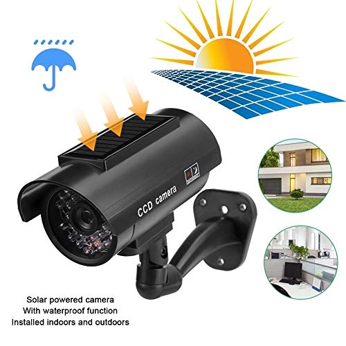 Solar Powered Dummy Camera - Red LED light Adjustable angle