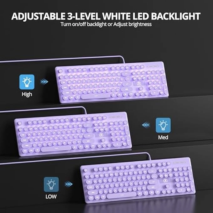Ergonomic Wireless Rechargeable Bluetooth Keyboard - Wired/Wireless