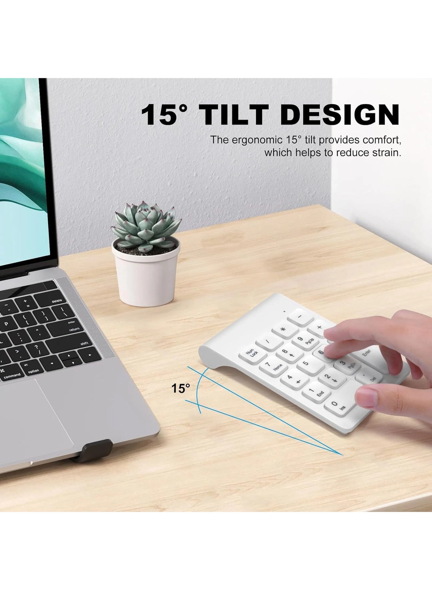 Wireless Numeric Keypad + Thin Wireless Mouse + 2.4G Wireless USB Receiver