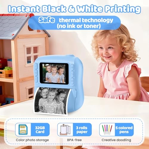Children's Camera - Instant Print 1080P 32GB