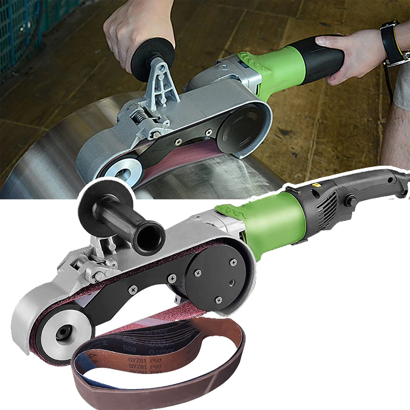 GZDUTS Round Pipe Tube Polishing Machine - 800W 700-3000rpm 620x40mm