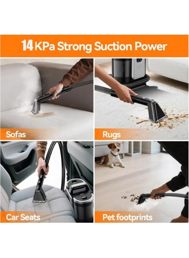 Professional 4-in-1 steam spot cleaner and carpet vacuum - steam 1650W