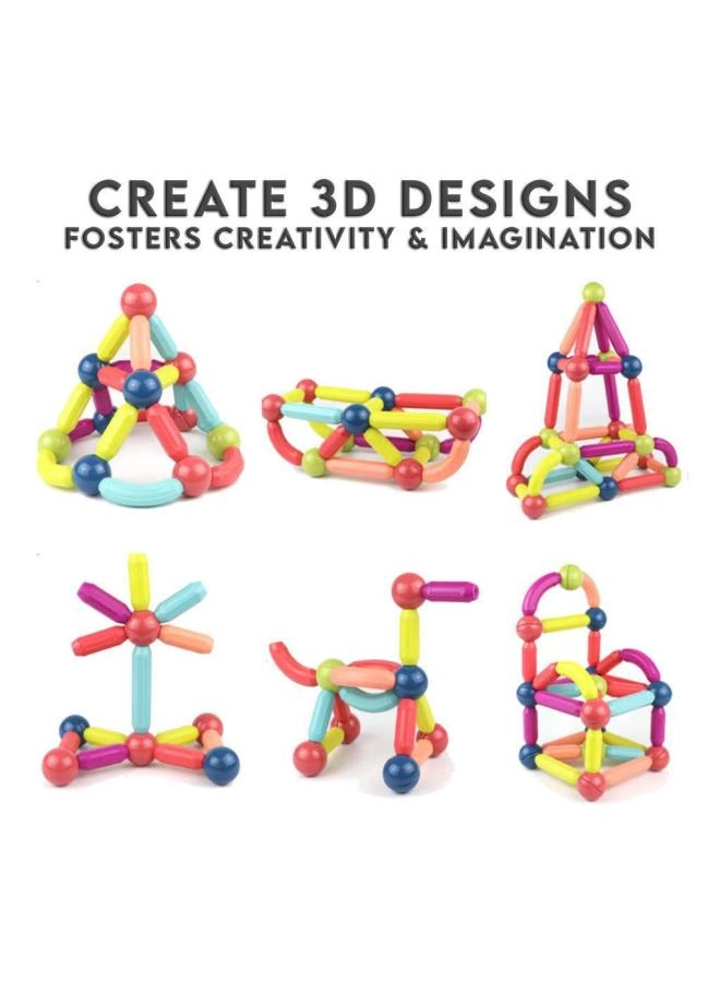 Magnetic Ball and Stick Building Set - 64pcs