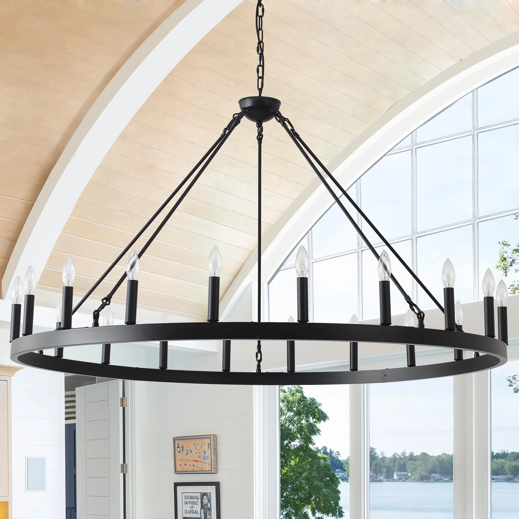 Wagon Wheel Chandelier - 12" 20" 39"
