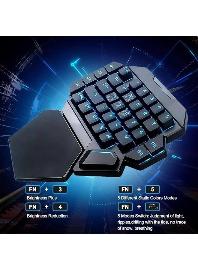 One-Handed RGB Mechanical Keyboard