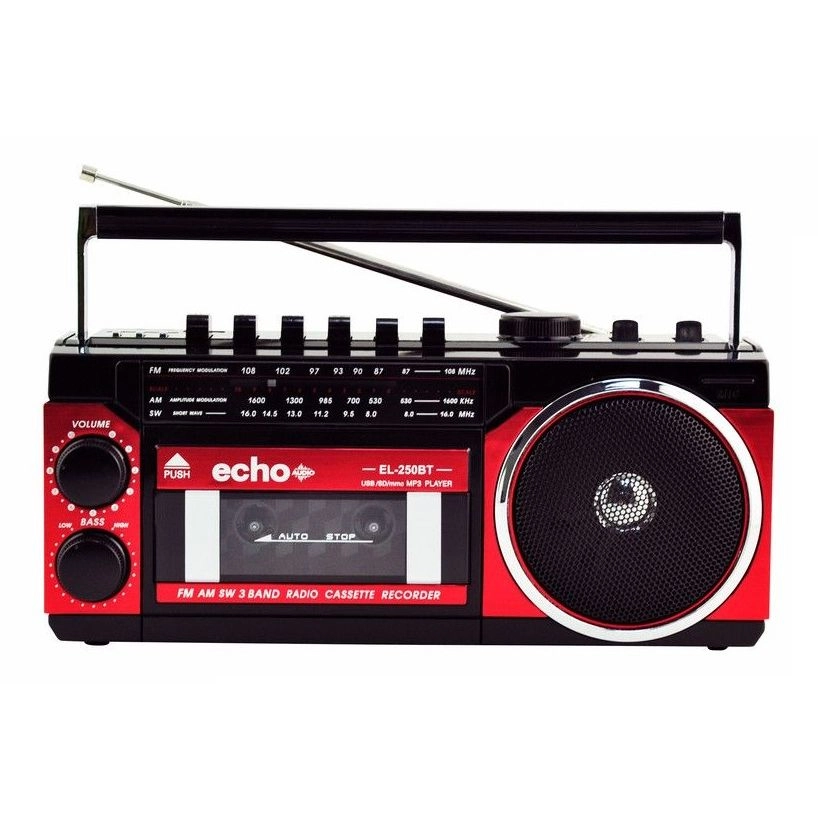 echo AUDIO Mini Retro Blast Radio - Cassette Player