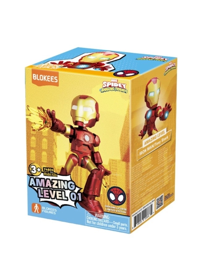 BLOKEES Iron Man - Spidey Amazing Friends - Model Kit Amazing Level 01 (74804)