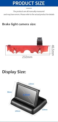 AHD 1080P Brake Light Reverse Camera - Night vision