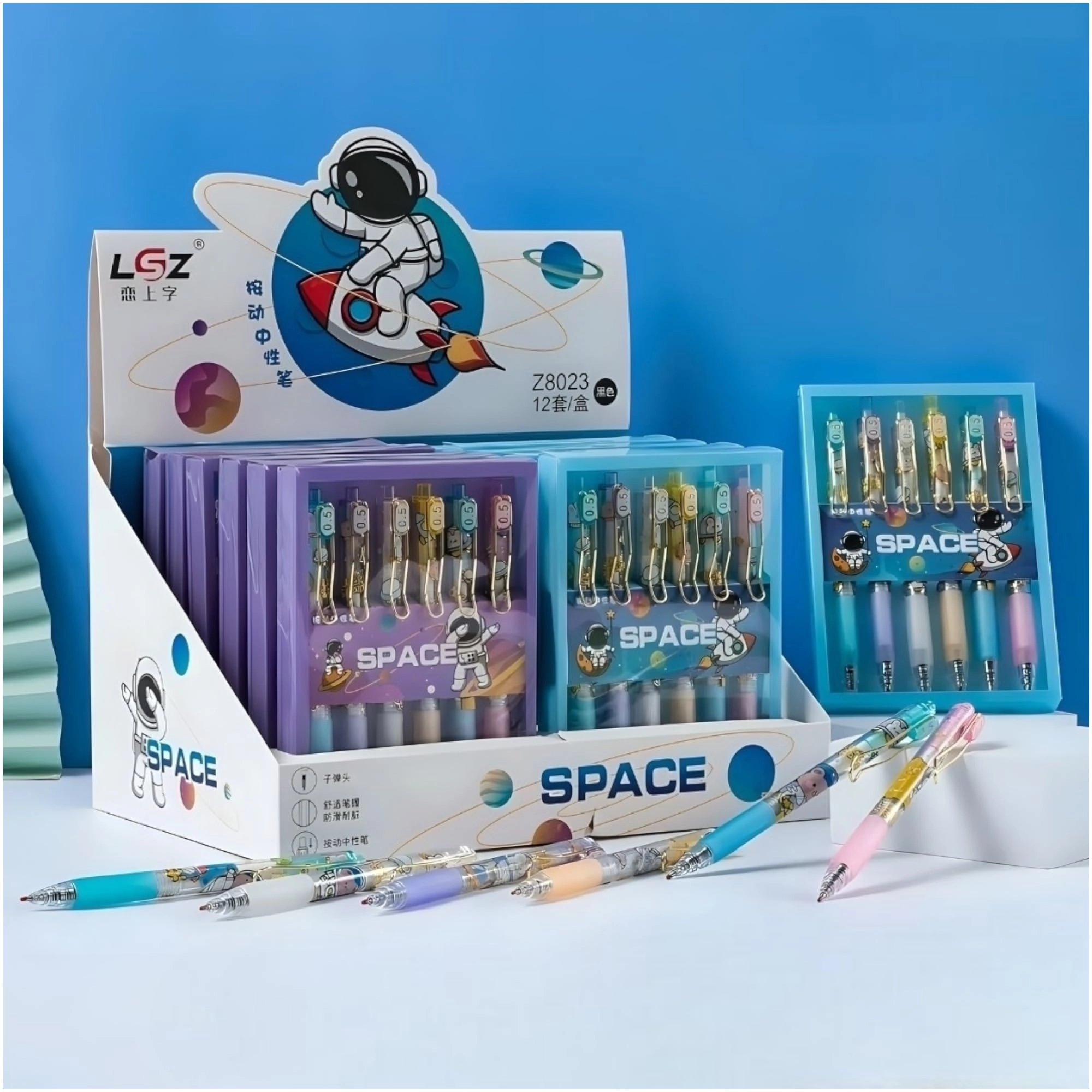 Retractable Gel Pen - Set of 6 0.5mm