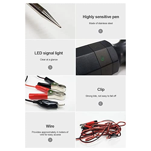 Circuit Tester - 6V-24V + Alligator Clips - 10 Pieces 5 Colors