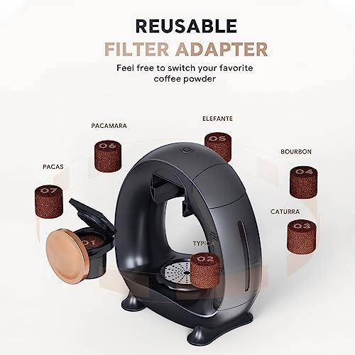 Semi-automatic Coffee Maker - Silent Portable AMZ-YD-HI14644B-UK-AE