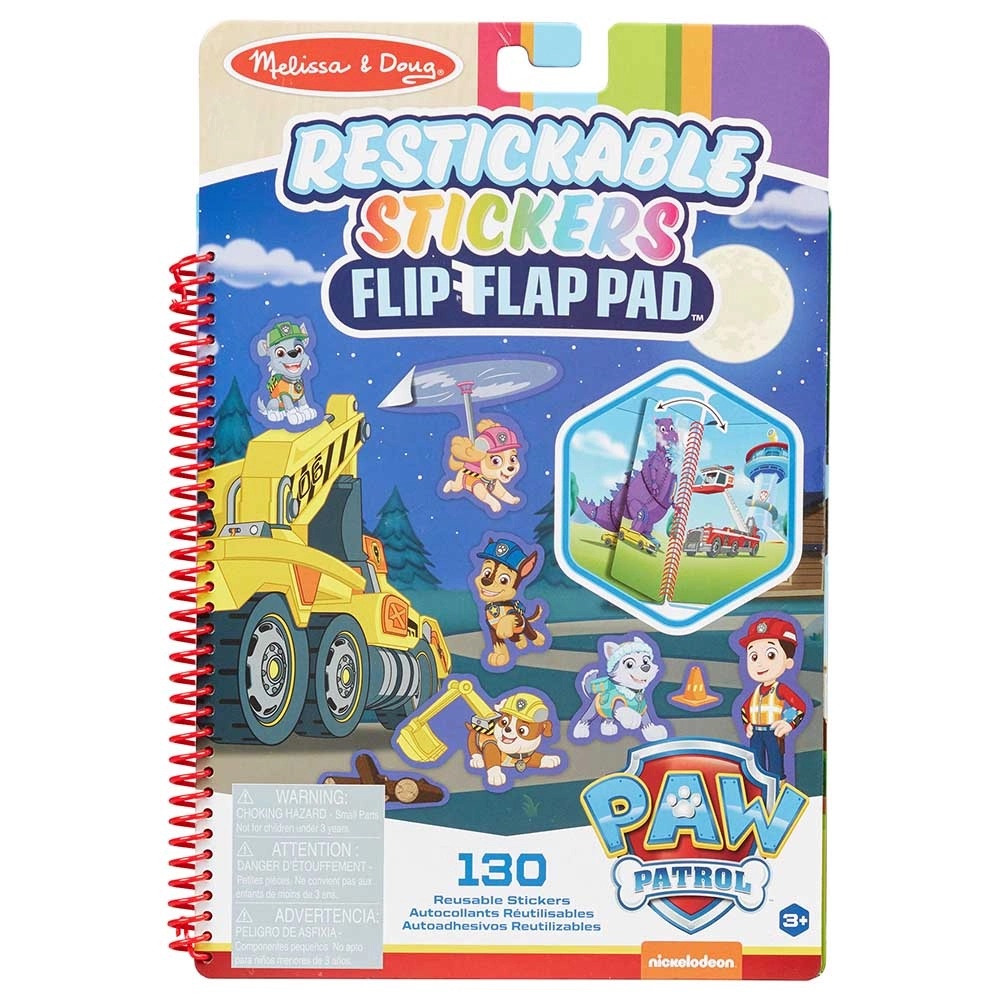 PAW Patrol Restickable Stickers Flip-Flap Pad - 5 pages 130 piece(s)