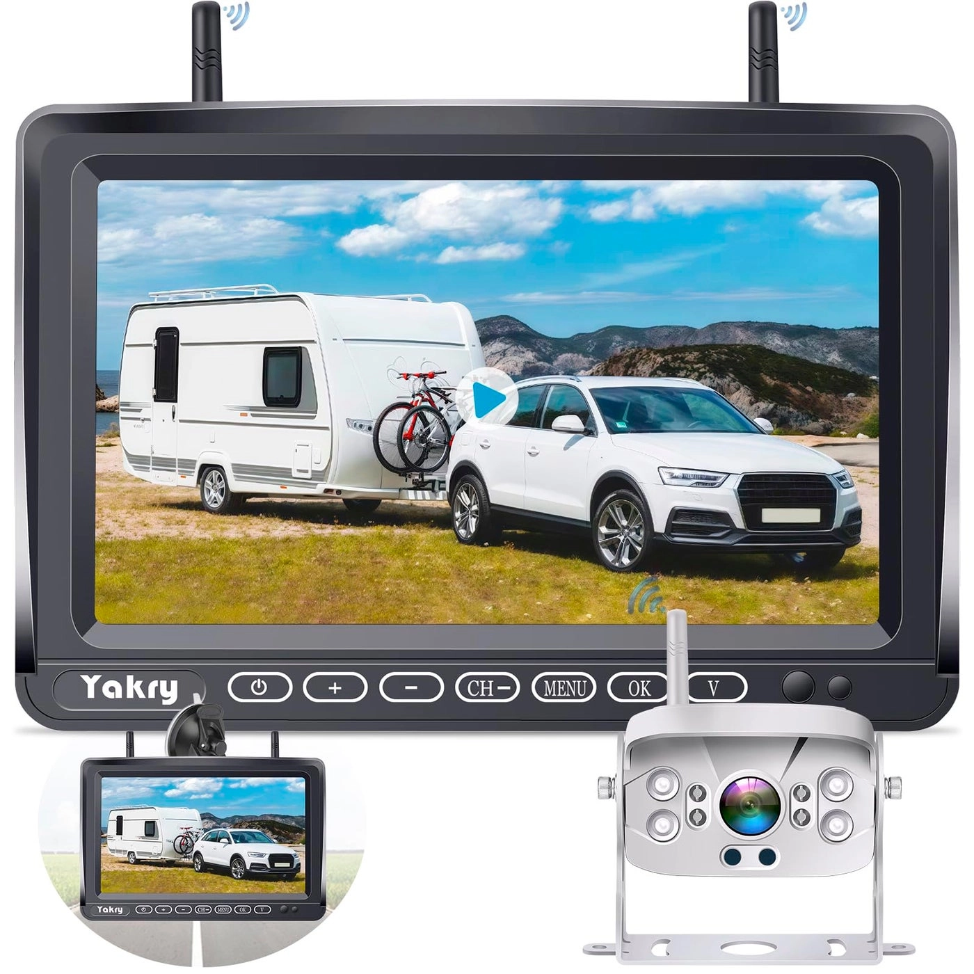 RV Backup Camera - Night Vision Wireless 1080P
