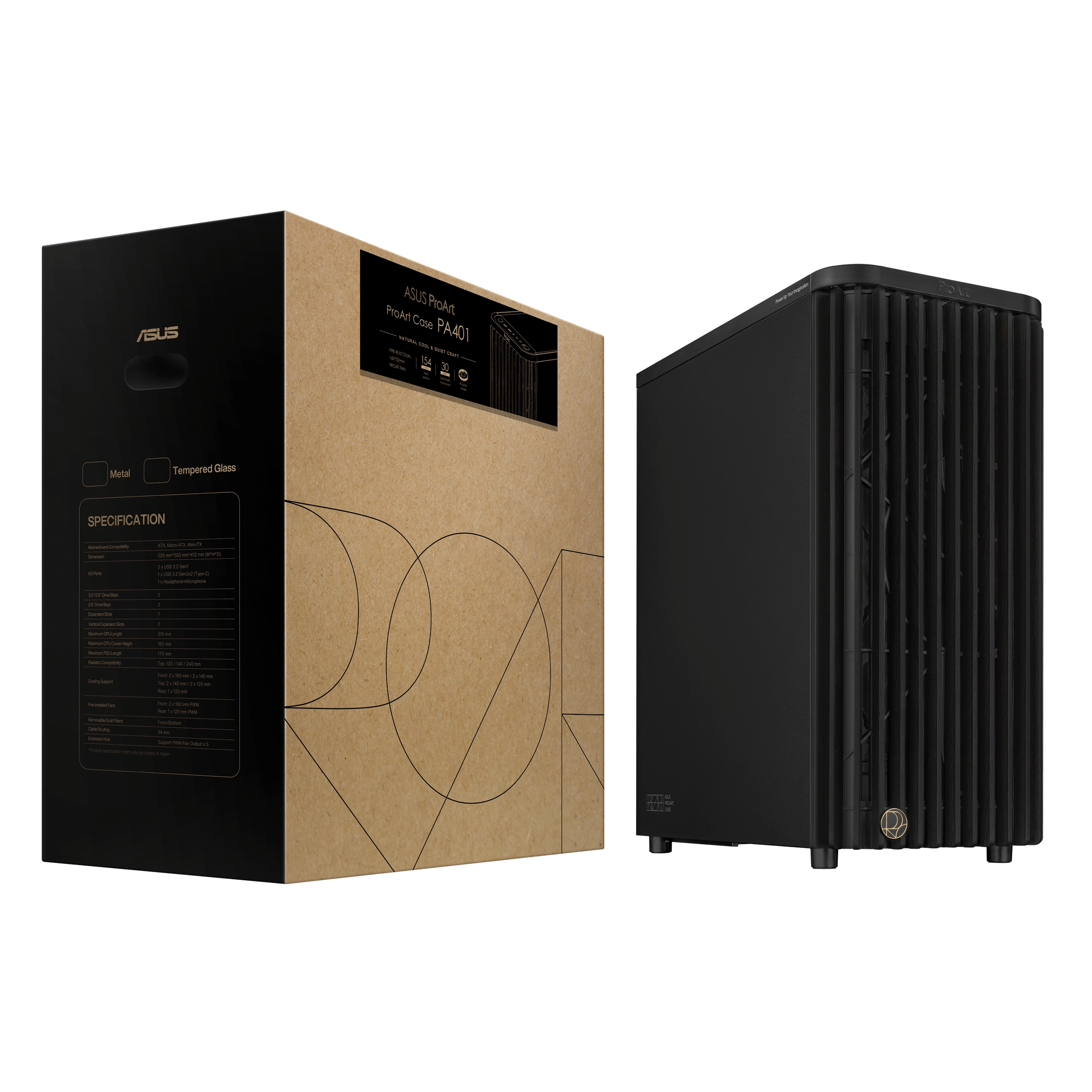 ProArt PA401 - Wood Edition Mid-Tower ATX Black