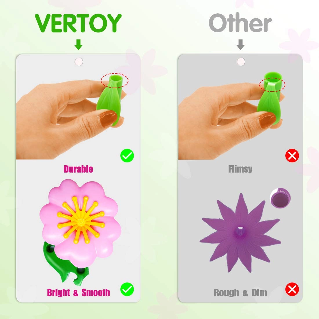 Flower Garden Building Toys Set - Stacking Game Gardening Pretend Playset