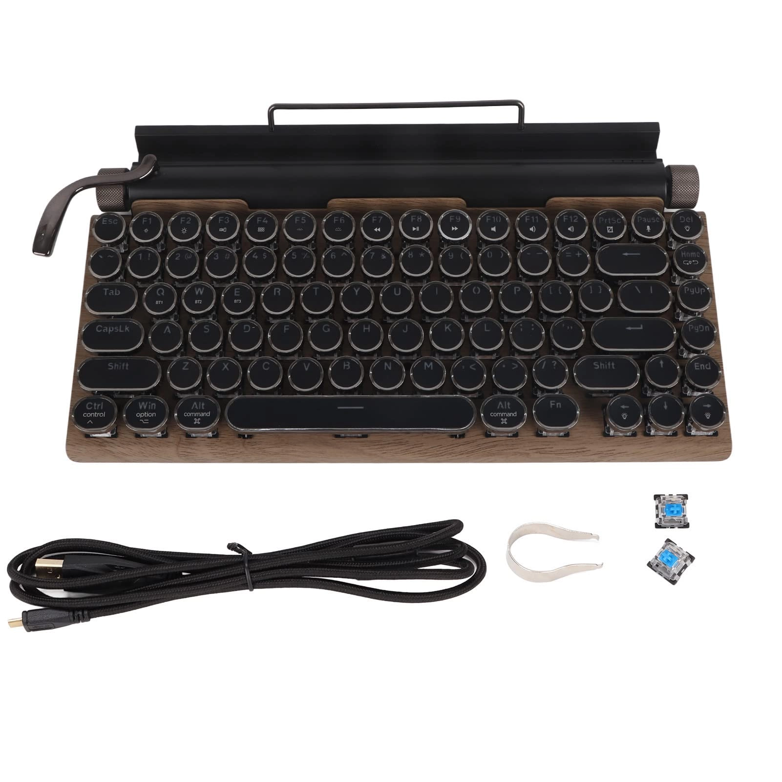 Ergonomic Wireless Rechargeable Bluetooth Keyboard - Wired/Wireless