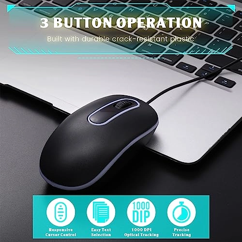 50 Pcs Black Mouse - USB