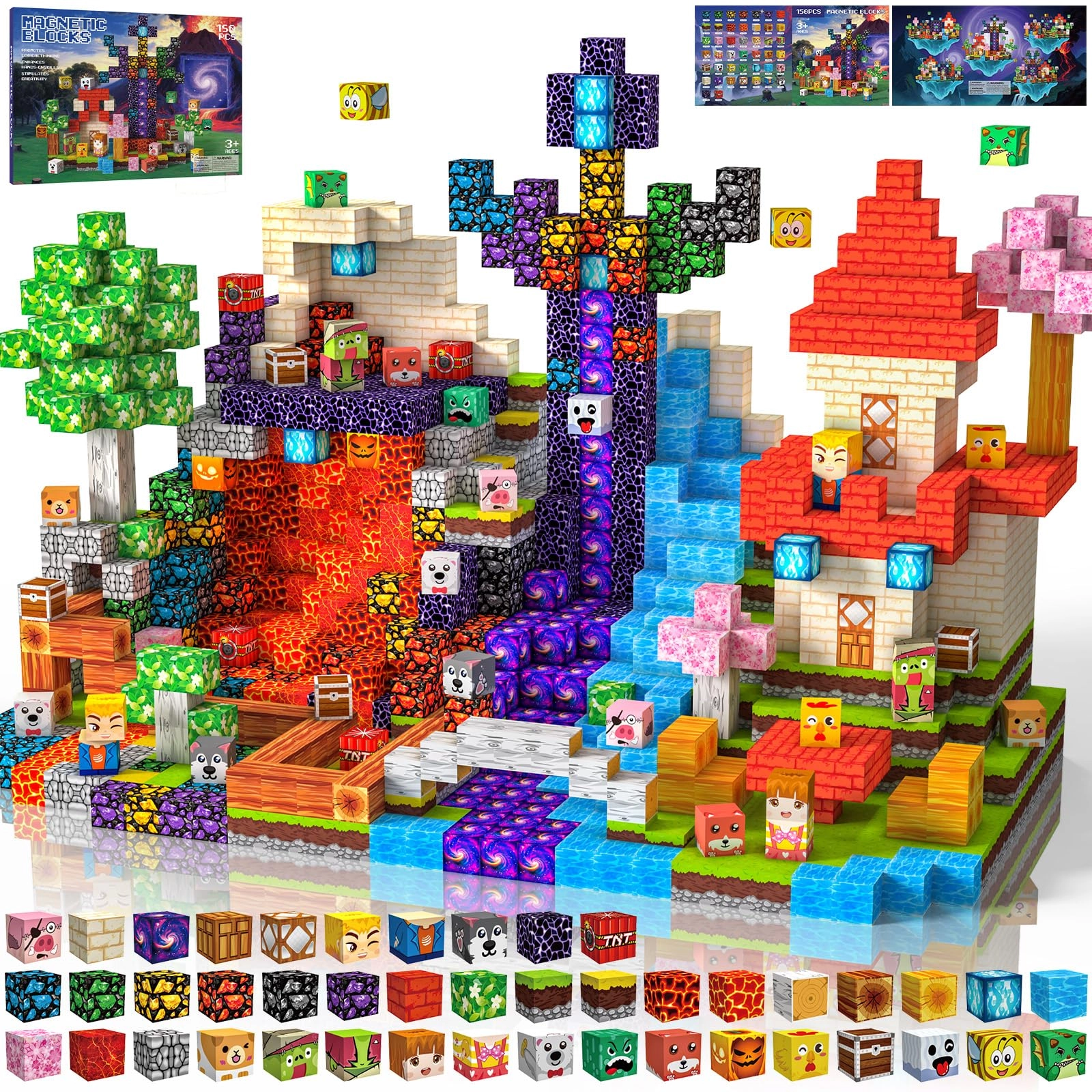 Mzyxxel Magnetic Building Blocks - 150 pcs