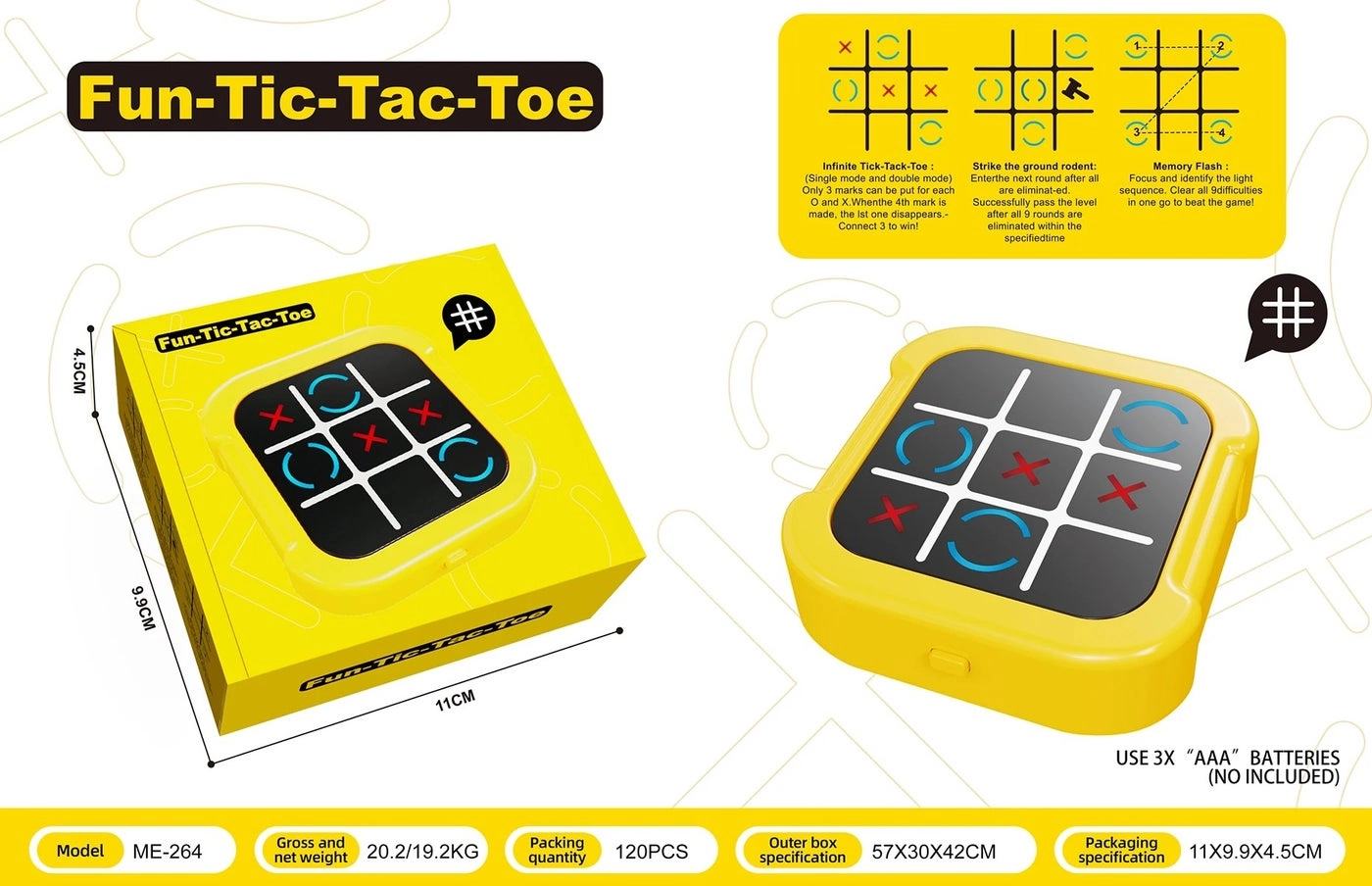 Electronic Tic-Tac-Toe - 5-in-1 Educational Two Player