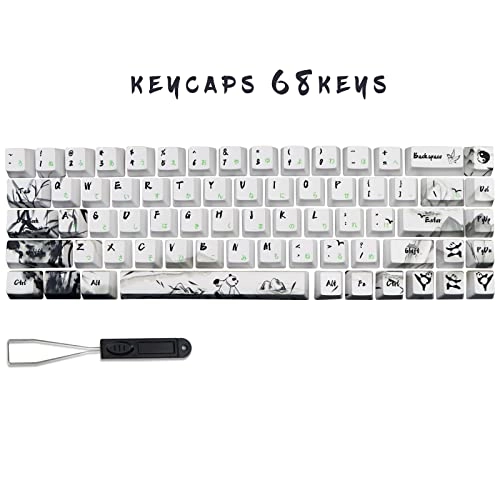 Keycaps Ink Panda - 68pcs