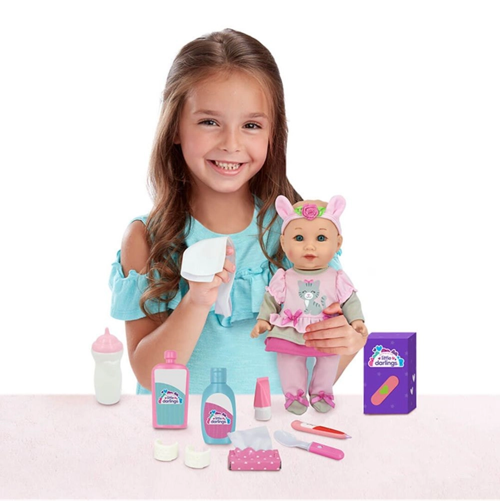 Little Darlings Get Well Soon Doll - 12" 15Pcs Ages 2+