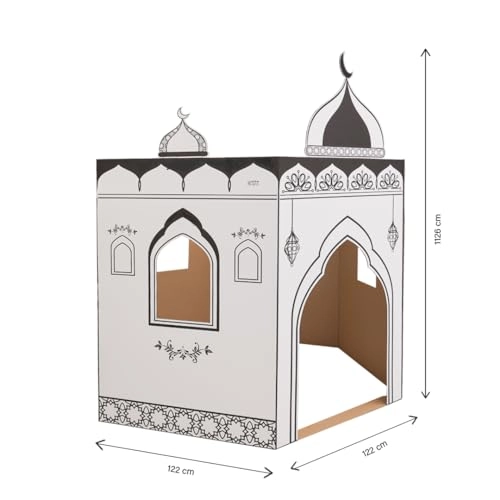 Color Me Cardboard Playmosque - Blue - White Cardboard