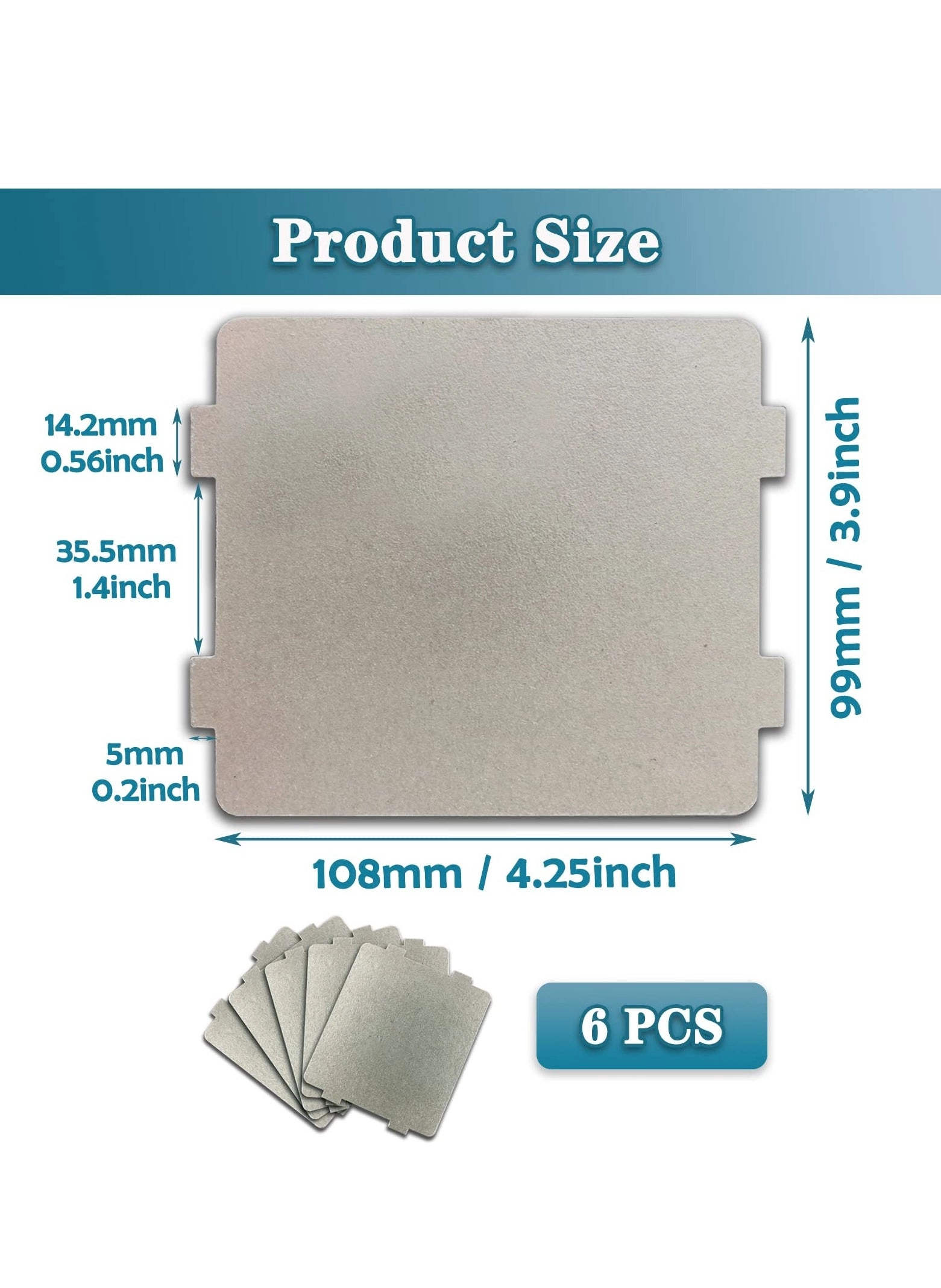 Mica Slice - 6 Sheets 108×99mm