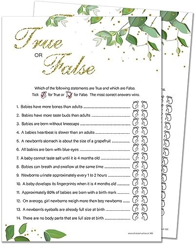 True or False Baby Shower Game - Unisex-Babies 20