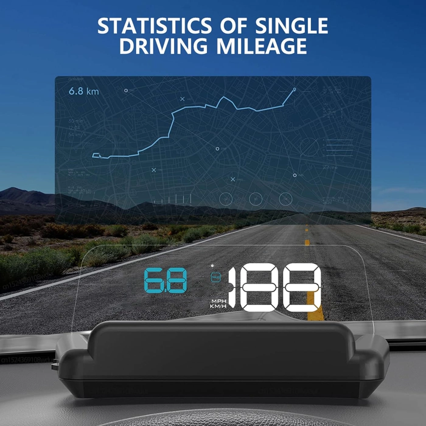 C500 - Heads Up Display Digital GPS Speedometer HD display