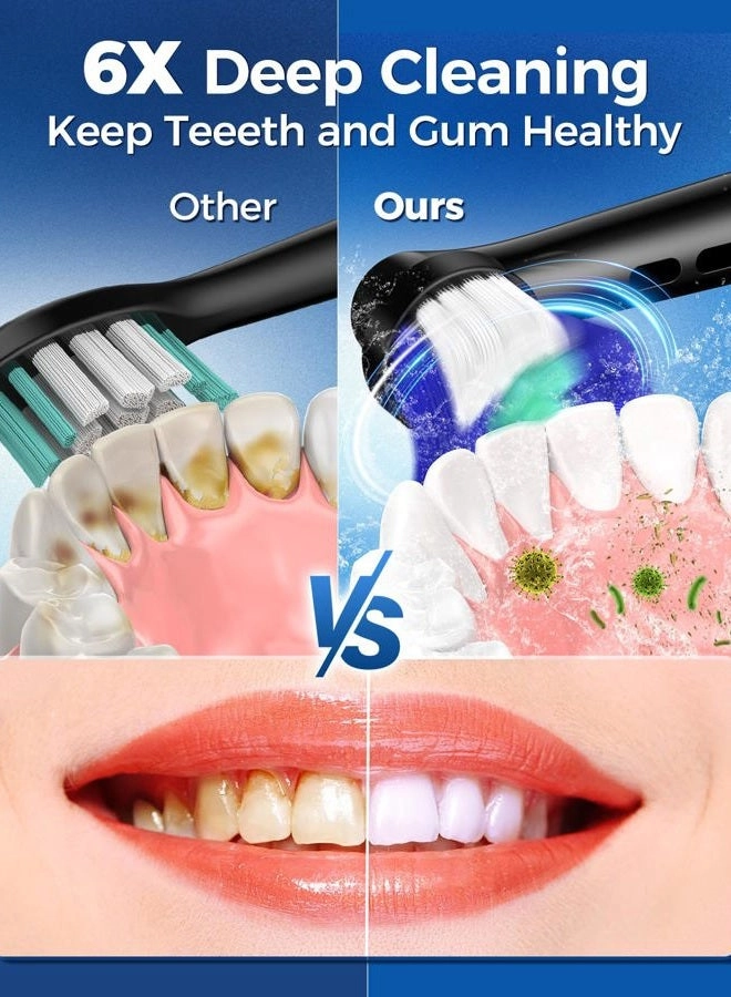 Rotating Electric Toothbrush - 8 Brush Heads 4 Modes 25-Day Battery Life