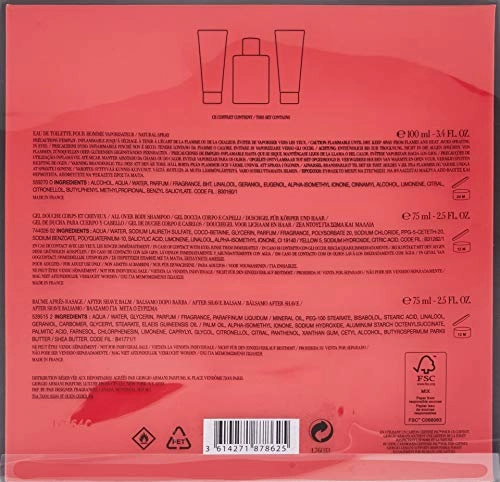 Acqua Di Gio Eau De Toilette - 3.4 oz + Acqua Di Gio All Over Body Shampoo - 2.5 oz + Acqua Di Gio Aftershave Balm - 2.5 oz